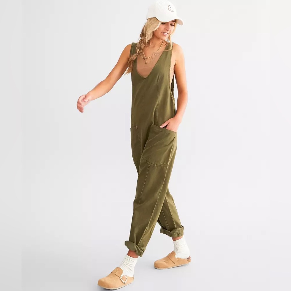 Free People We The Free High Roller Denim Jumpsuit